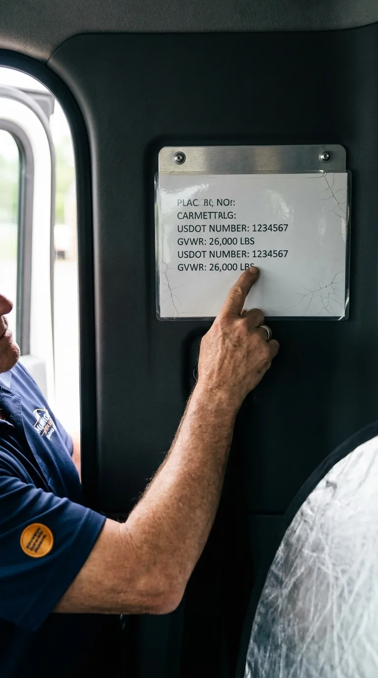 USDOT licensing placard verification in Ludowici